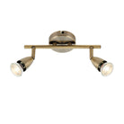 Saxby Lighting Amalfi 2lt Bar - Antique Brass 60999