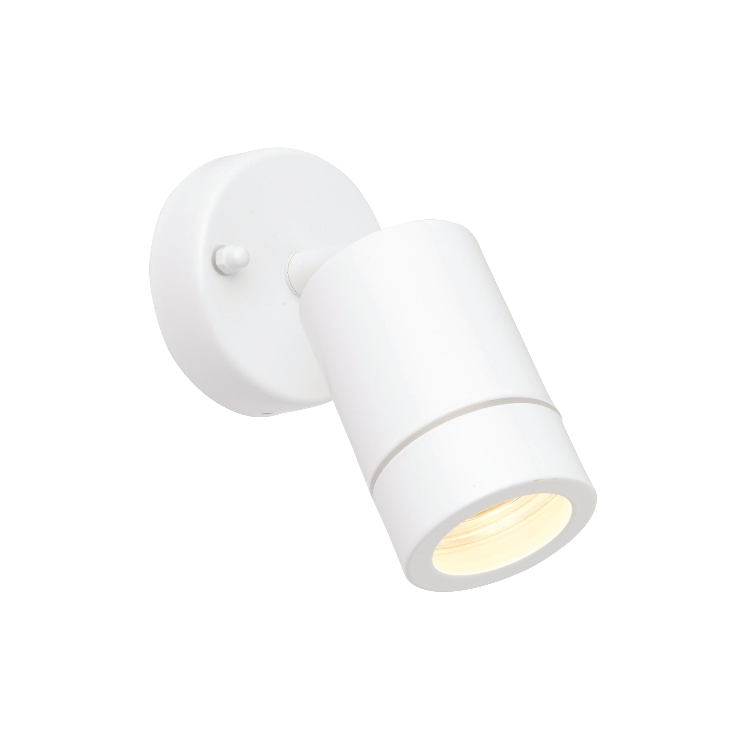 Saxby Lighting Palin 1lt Wall Spot IP44 - White 75443