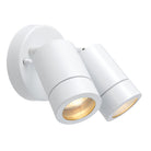 Saxby Lighting Palin 2lt Wall Spot IP44 - White 75444
