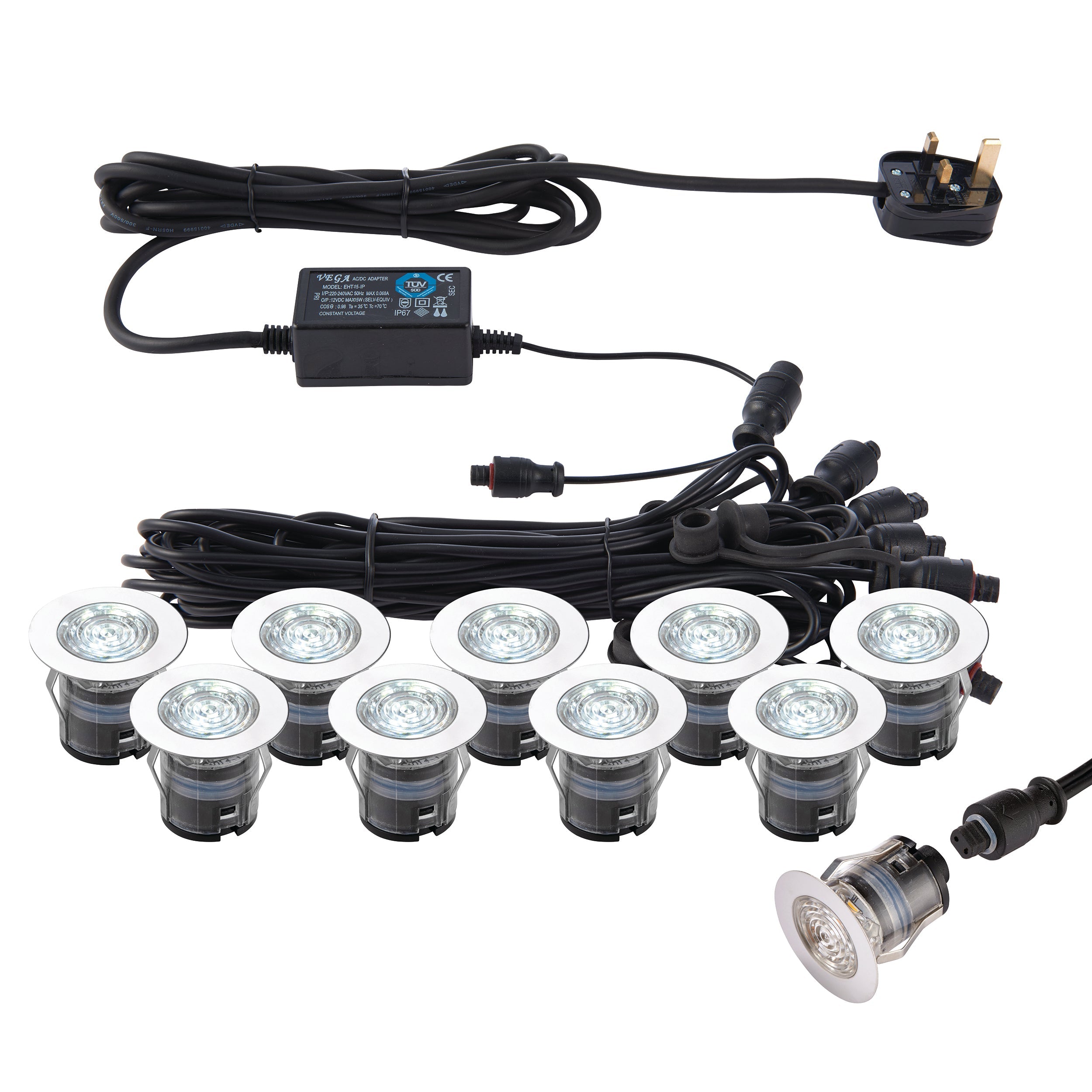 Saxby Lighting IkonPRO CCT 6500K/Blue 35mm kit IP67 0.75W cct 76616