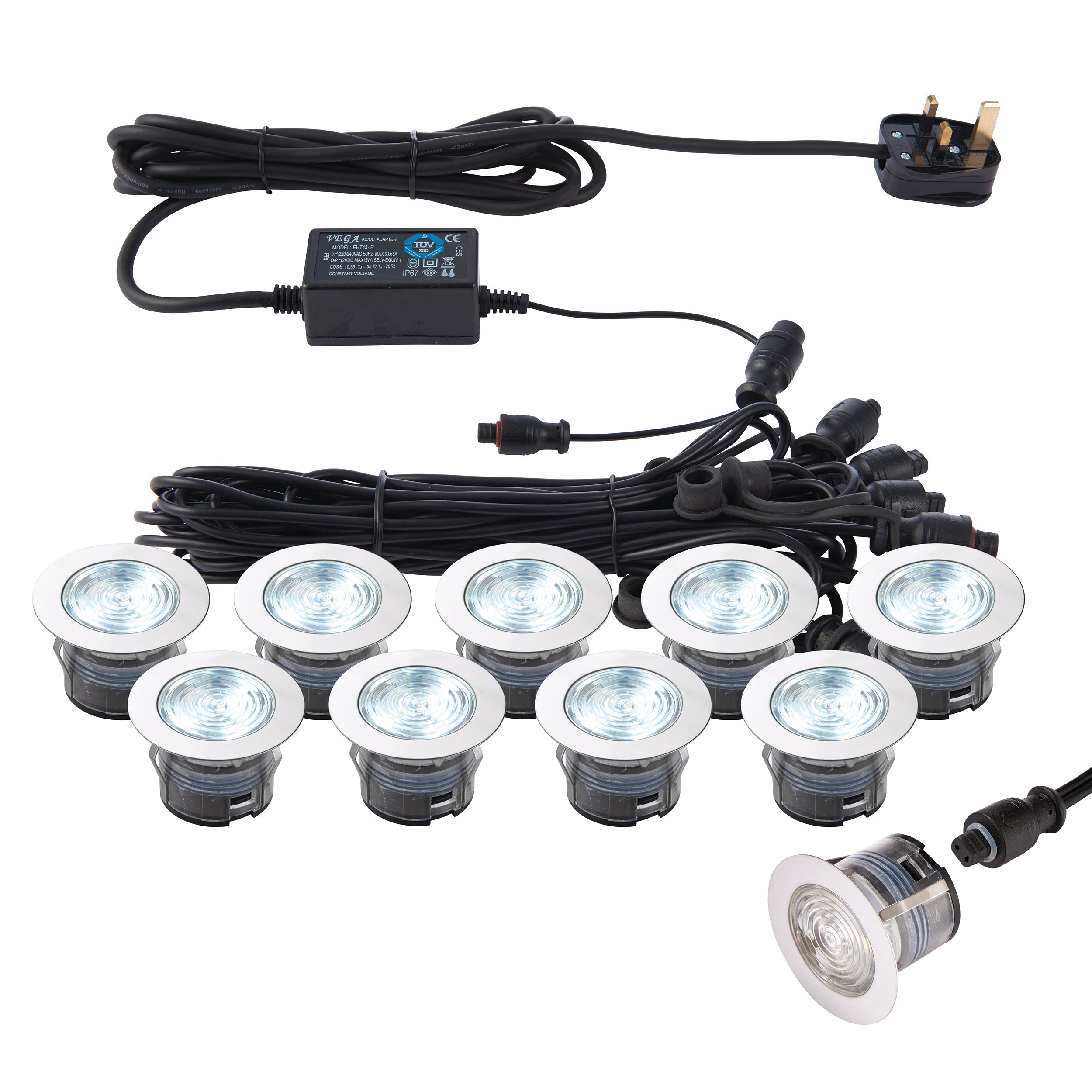 Saxby Lighting IkonPRO CCT 6500K/Blue 45mm kit IP67 0.75W cct 76617