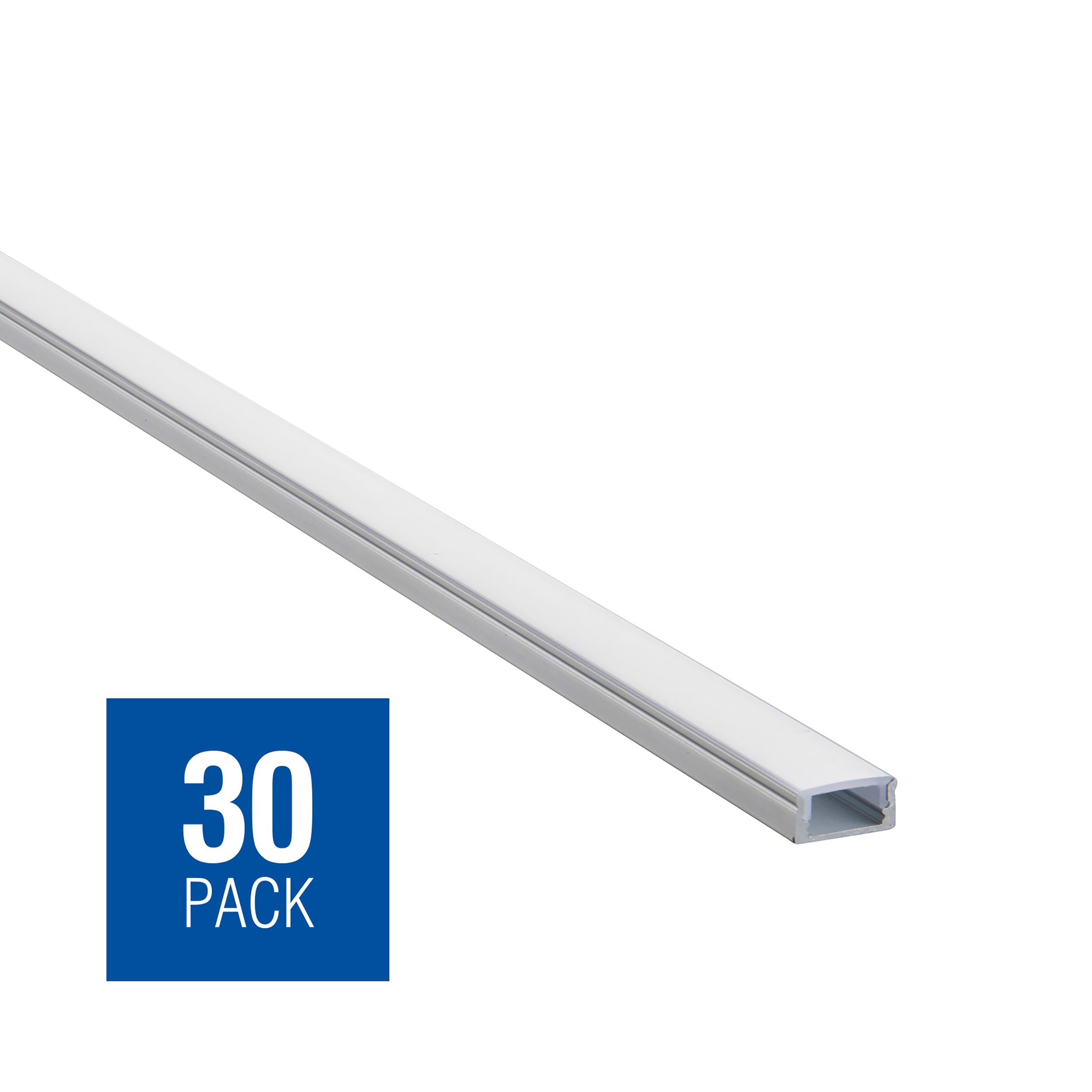 Saxby Lighting RigelSLIM Surface 2m Aluminium Profile/Extrusion Silver - 30 Pack 80497-30PK