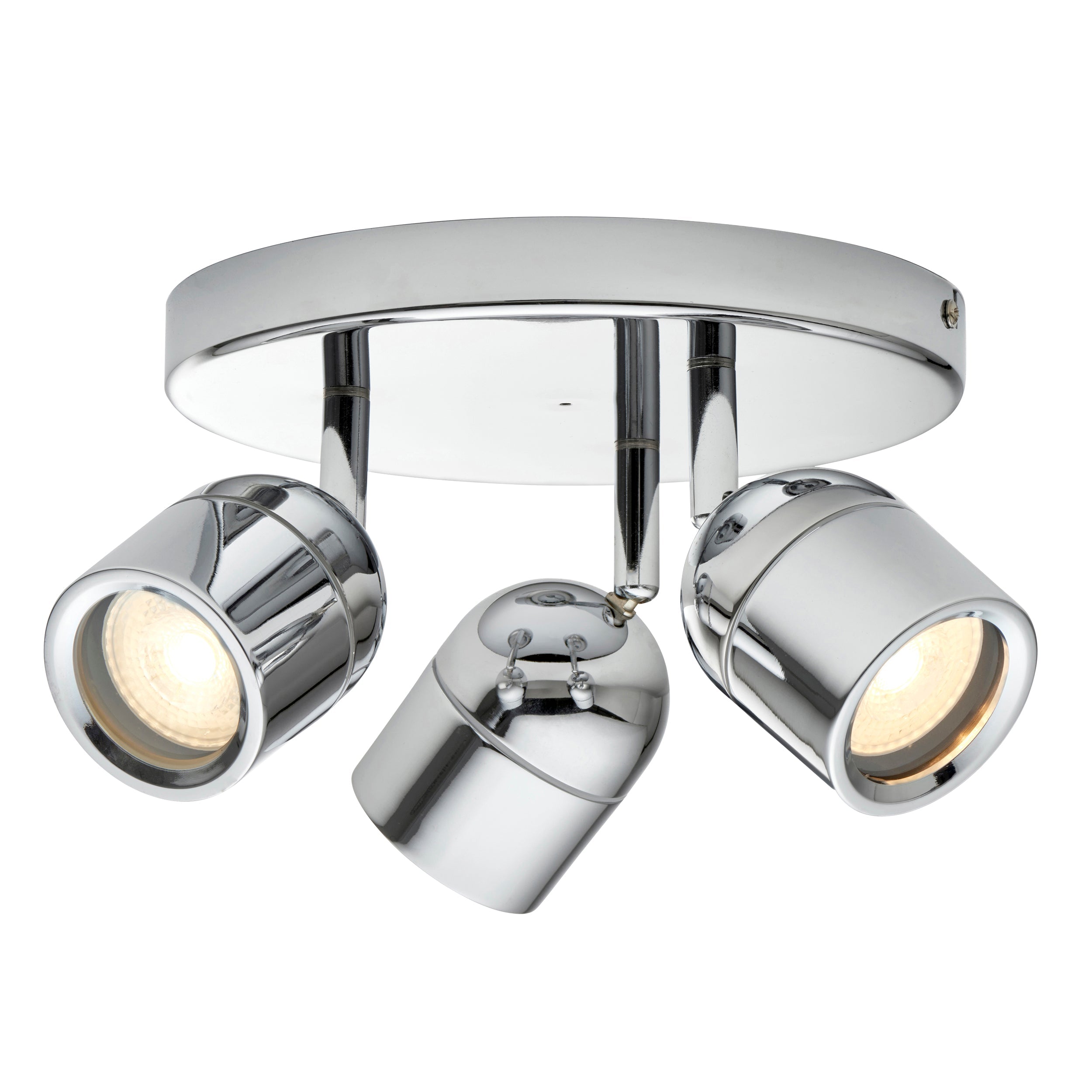 Saxby Lighting Knight 3lt Round IP44 - Chrome 81571