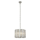Searchlight Alexandra 5Lt Satin Silver Pendant With Aquatex Glass And Metal Bars 8405-5Ss