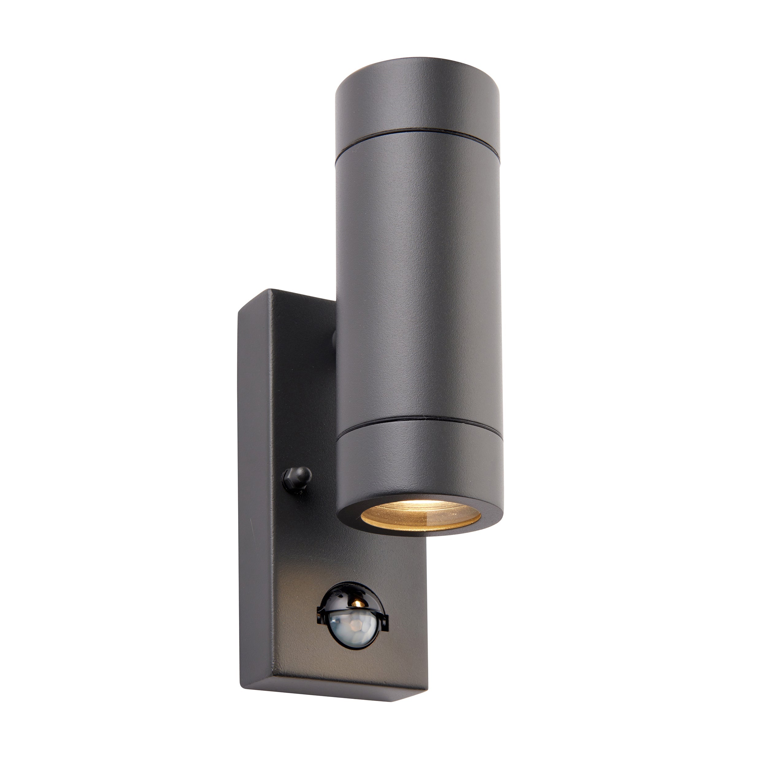 Saxby Lighting Palin PIR 2lt Wall IP44 - Anthracite Grey 94793