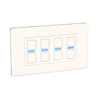 LightwaveRF 4 Gang Smart Dimmer White Metal L24WH