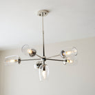 Lightologist Bright nickel plate & clear glass Multi arm glass Pendant Light WIN13104095