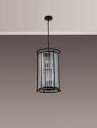 Lightologist Balmoral 2 Tier Pendant Light Satin Black / Clear LO191093