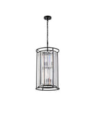 Lightologist Balmoral 2 Tier Pendant Light Satin Black / Clear LO191093