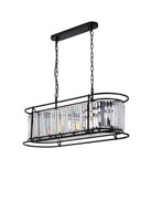 Lightologist Balmoral Oval Pendant Light Satin Black / Clear LO191103