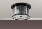 Lightologist Balmoral Flush Ceiling Satin Black / Clear LO191123