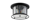 Lightologist Balmoral Flush Ceiling Satin Black / Clear LO191123