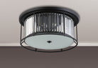 Lightologist Balmoral Flush Ceiling Satin Black / Clear LO191133