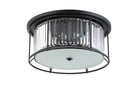 Lightologist Balmoral Flush Ceiling Satin Black / Clear LO191133