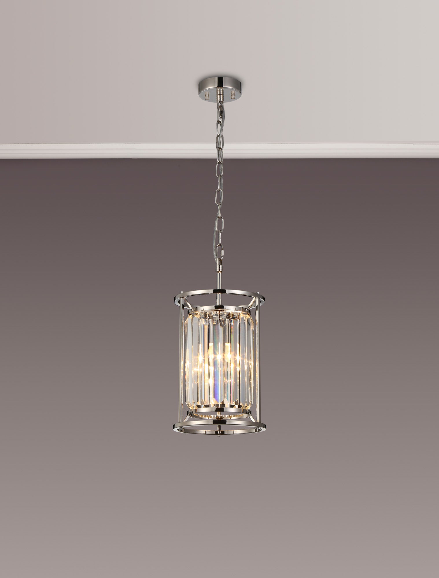 Lightologist Balmoral Pendant Light Polished Nickel / Clear LO191163