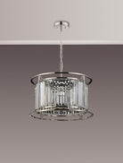 Lightologist Balmoral Pendant Light / Semi-Flush Ceiling Convertible Polished Nickel / Clear LO191183