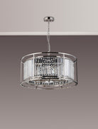 Lightologist Balmoral Pendant Light / Semi-Flush Ceiling Convertible Polished Nickel / Clear LO191193