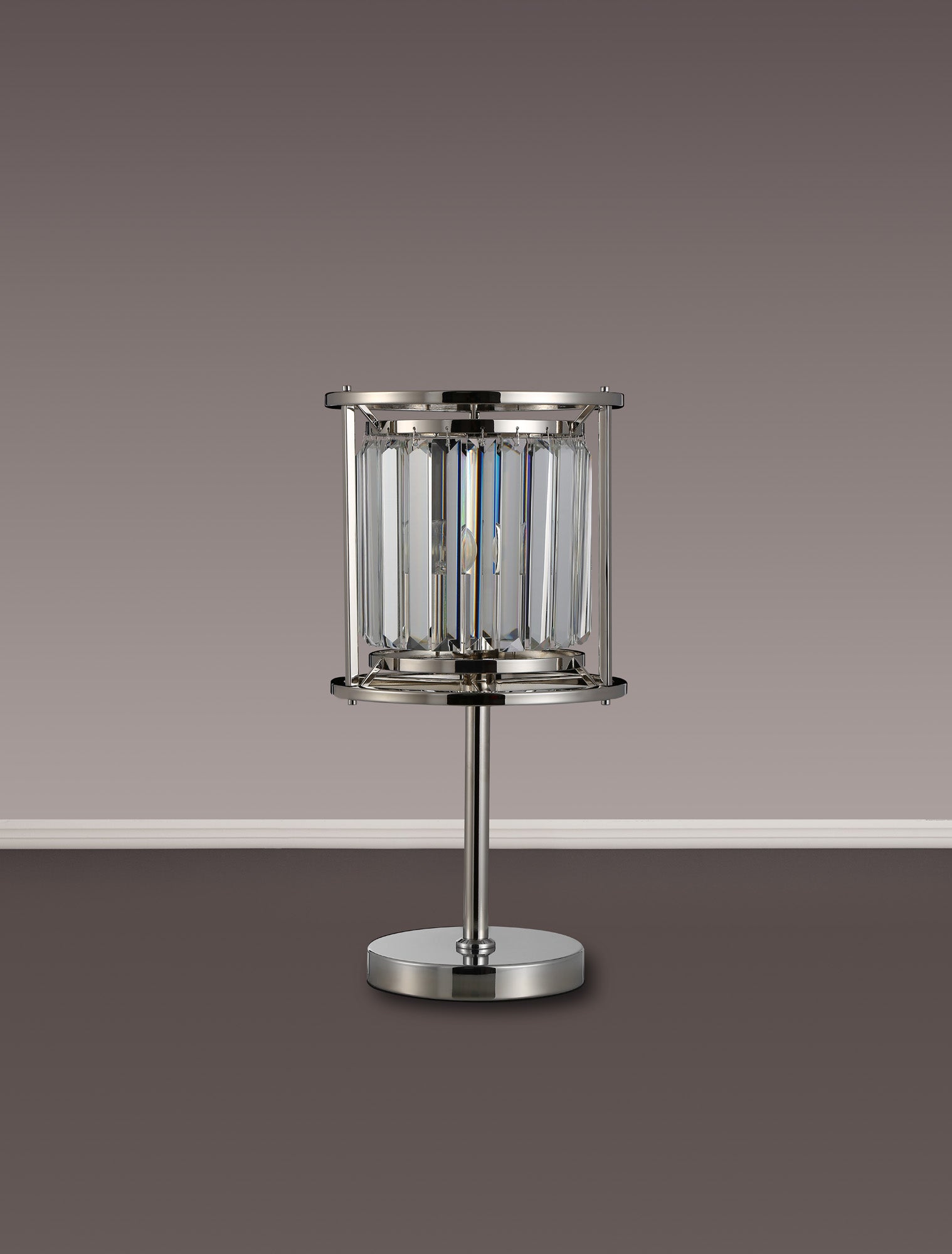 Lightologist Balmoral Table Lamp Polished Nickel / Clear LO191263