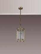 Lightologist Balmoral Pendant Light Antique Brass / Clear LO191273