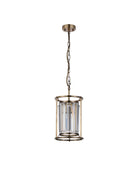 Lightologist Balmoral Pendant Light Antique Brass / Clear LO191273