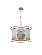 Lightologist Balmoral Pendant Light  / Semi-Flush Ceiling Convertible Antique Brass / Clear LO191293