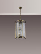 Lightologist Balmoral 2 Tier Pendant Light Antique Brass / Clear LO191313