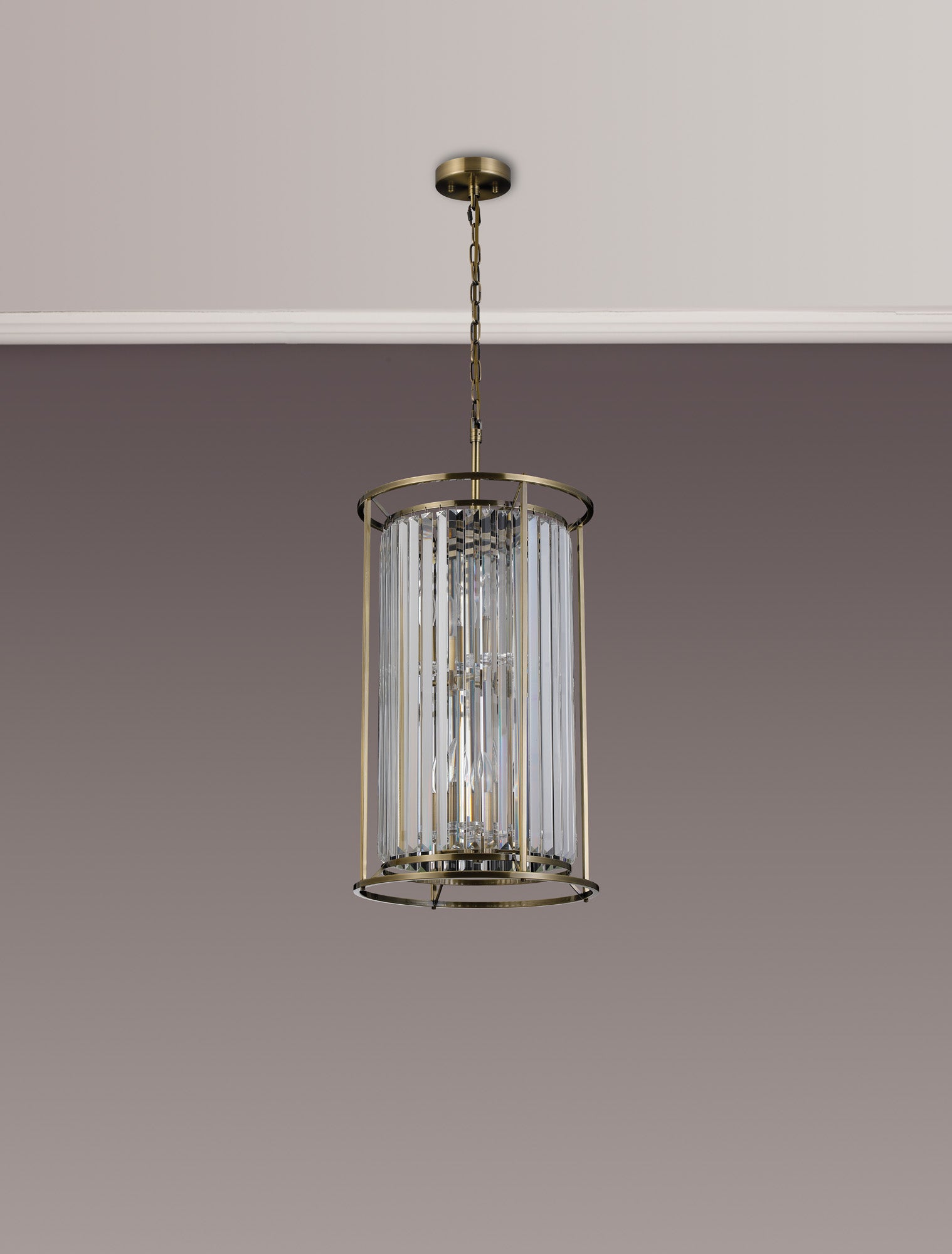 Lightologist Balmoral 2 Tier Pendant Light Antique Brass / Clear LO191313