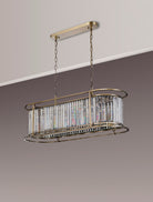 Lightologist Balmoral Oval Pendant Light Antique Brass / Clear LO191323