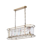 Lightologist Balmoral Oval Pendant Light Antique Brass / Clear LO191323