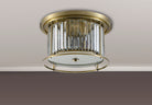 Lightologist Balmoral Flush Ceiling Antique Brass / Clear LO191343