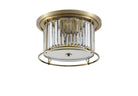 Lightologist Balmoral Flush Ceiling Antique Brass / Clear LO191343