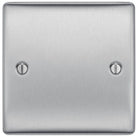 BG Nexus Metal Brushed Steel Single Blank Plate NBS94