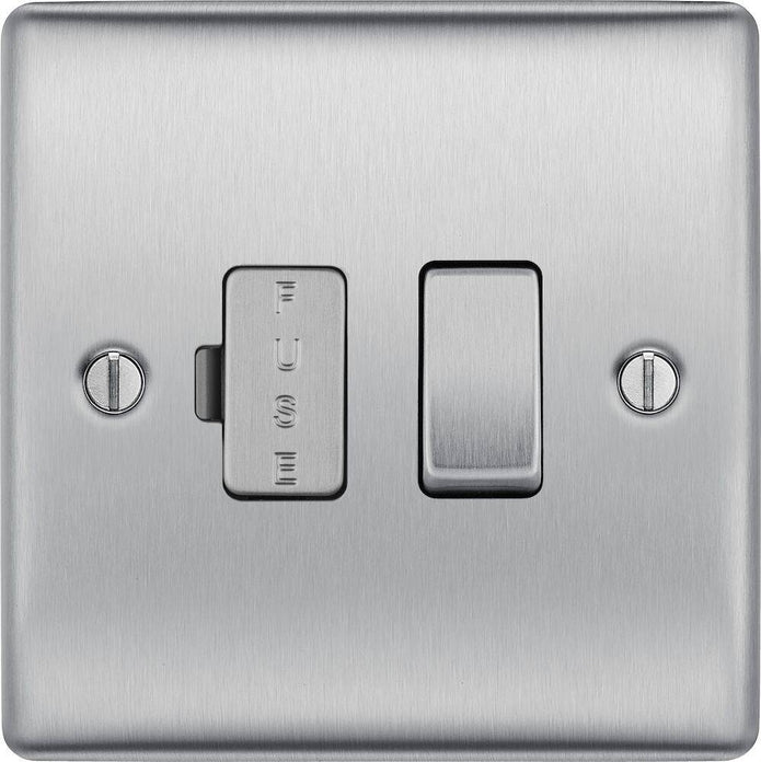 BG Nexus Metal Brushed Steel 13A Switched Spur NBS50 – Lightologist