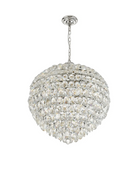 Lightologist Conifer 66cm Pendant, 12 Light E14, Polished Chrome/Crystal