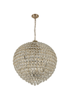 Lightologist Conifer 80cm Pendant, 16 Light E14, French Gold/Crystal