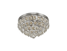 Lightologist Conifer 40cm Flush Ceiling, 3 Light E14, Polished Chrome/Crystal