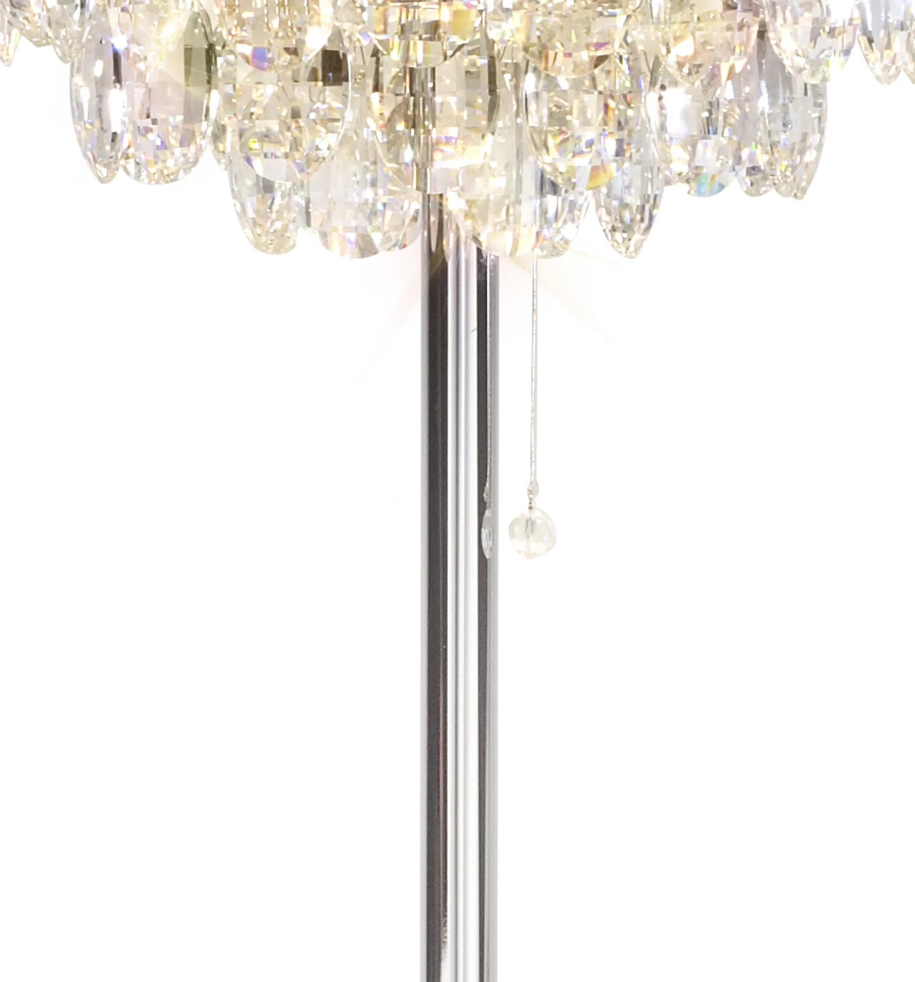 Lightologist Conifer Floor Lamp, 3 Light E14, Polished Chrome/Crystal