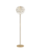 Lightologist Conifer Floor Lamp, 3 Light E14, French Gold/Crystal