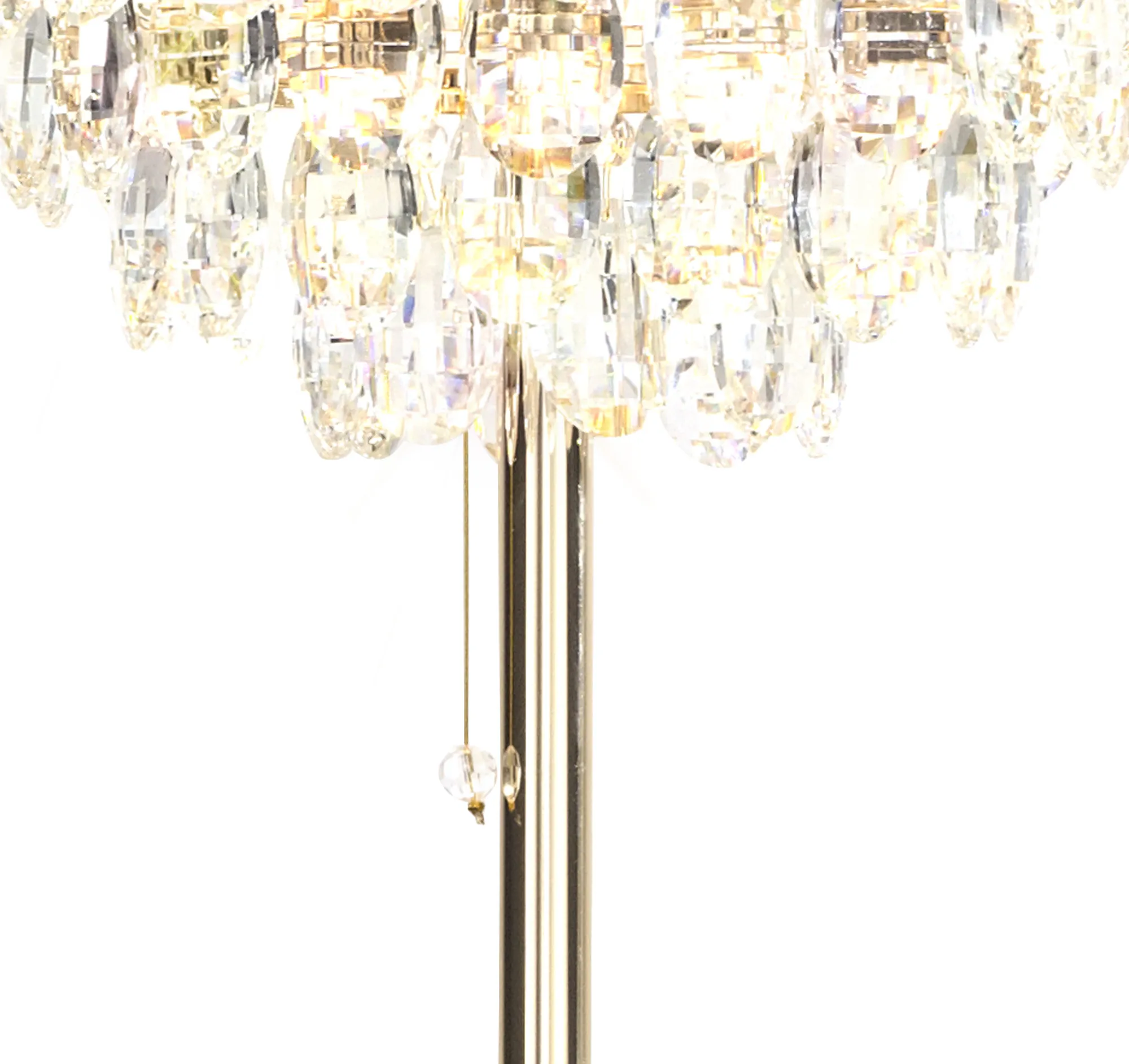 Lightologist Conifer Floor Lamp, 3 Light E14, French Gold/Crystal