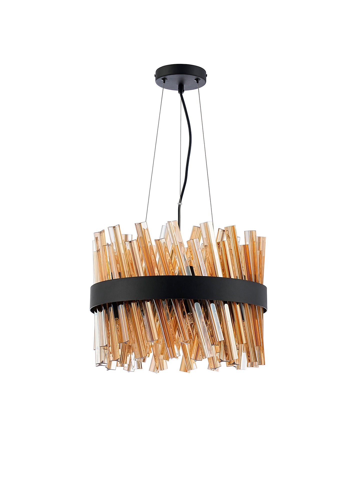 Lightologist Paddington 10 Light G9, Pendant Round, Satin Black / Amber LO19498BL/AM3