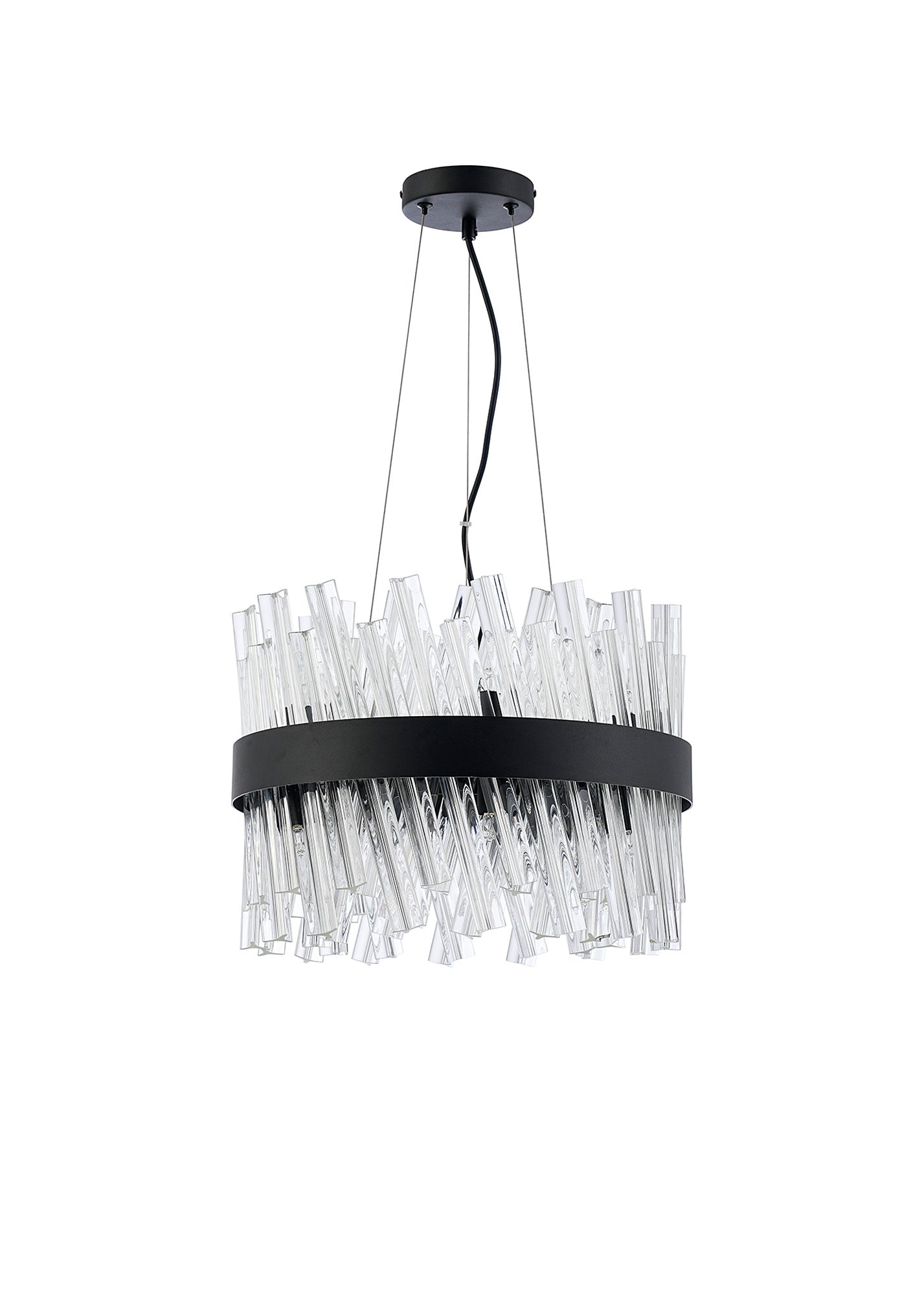 Lightologist Paddington 10 Light G9, Pendant Round, Satin Black / Clear LO19498BL/CL3