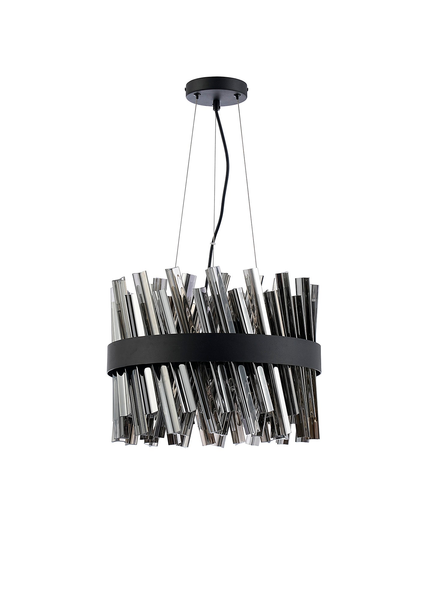 Lightologist Paddington 10 Light G9, Pendant Round, Satin Black / Smoke LO19498BL/SM3