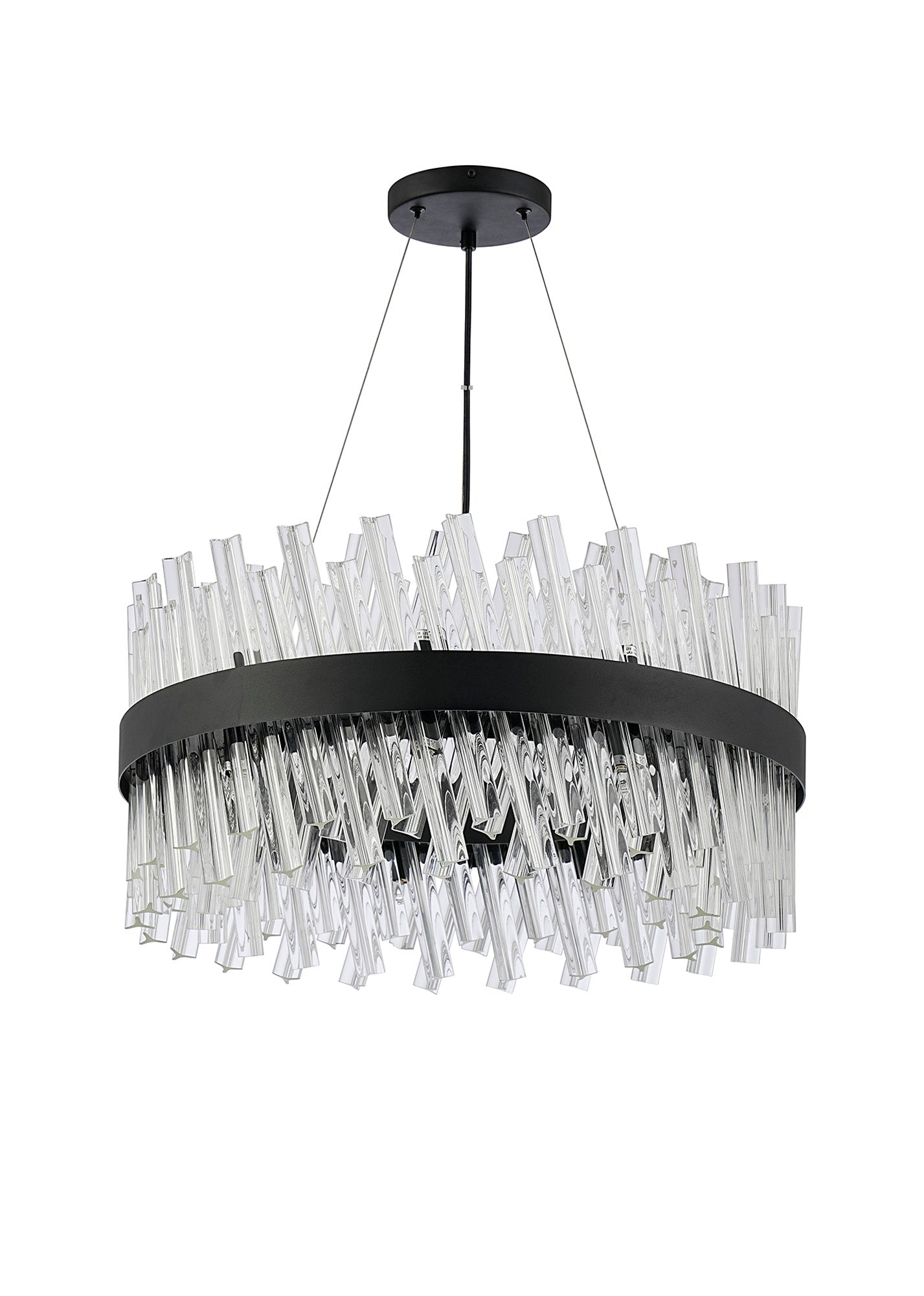 Lightologist Paddington 18 Light G9, Pendant Round, Satin Black / Clear Item Weight: 16.81kg LO19500BL/CL3