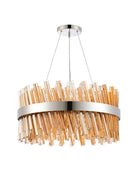 Lightologist Paddington 18 Light G9, Pendant Round, Polished Nickel / Amber Item Weight: 16.81kg LO19500PN/AM3