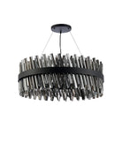 Lightologist Paddington 24 Light G9, Pendant Round, Satin Black / Smoke Item Weight: 23.13kg LO19502BL/SM3