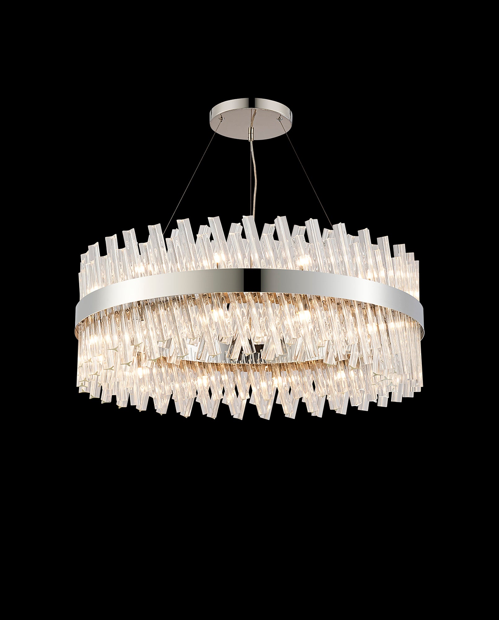 Lightologist Paddington 24 Light G9, Pendant Round, Polished Nickel / Clear Item Weight: 23.13kg LO19502PN/CL3