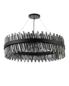 Lightologist Paddington 32 Light G9, Pendant Round, Satin Black / Smoke Item Weight: 29.51kg LO19504BL/SM3