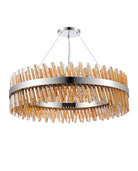 Lightologist Paddington 32 Light G9, Pendant Round, Polished Nickel / Amber Item Weight: 29.51kg LO19504PN/AM3