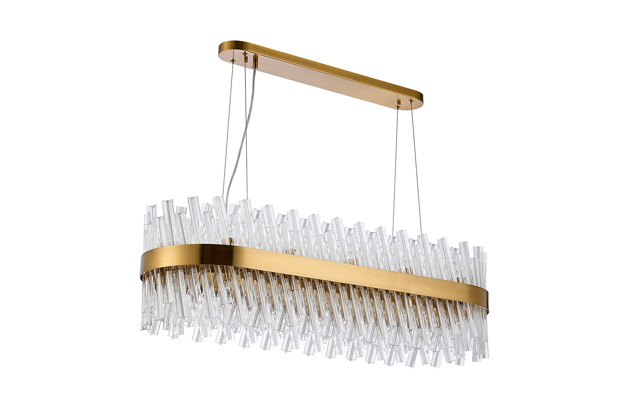 Lightologist Paddington 24 Light G9, Pendant Oblong, Brass / Clear Item Weight: 22.65kg LO19506BR/CL3