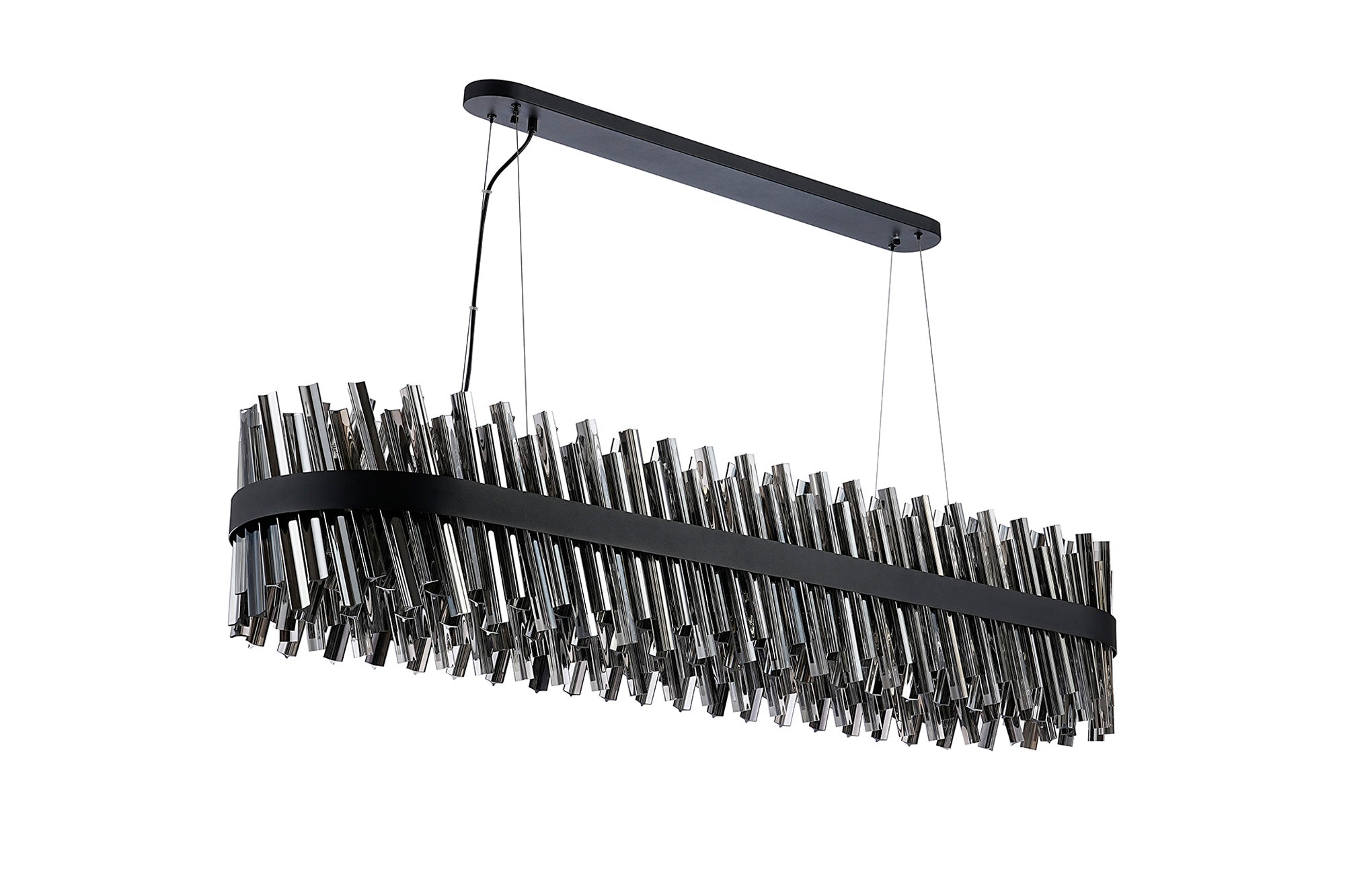 Lightologist Paddington 36 Light G9, Pendant Oblong, Satin Black / Smoke Item Weight: 33.98kg LO19508BL/SM3